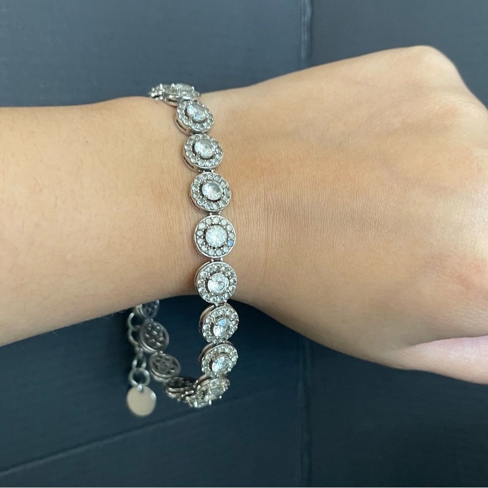 Sterling Silver Cz Tennis Bracelet 25 Grams 925 Bracelet